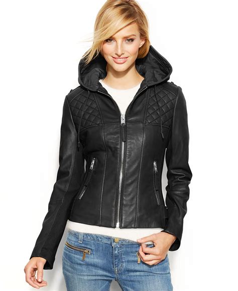 macy's jackets michael kors|michael kors ladies leather jacket.